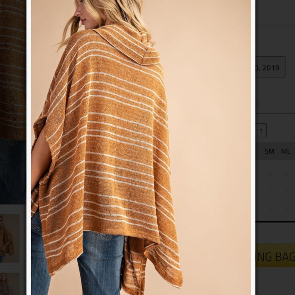 NWT CLARISA Oversized Poncho Top - Picture 2 of 2